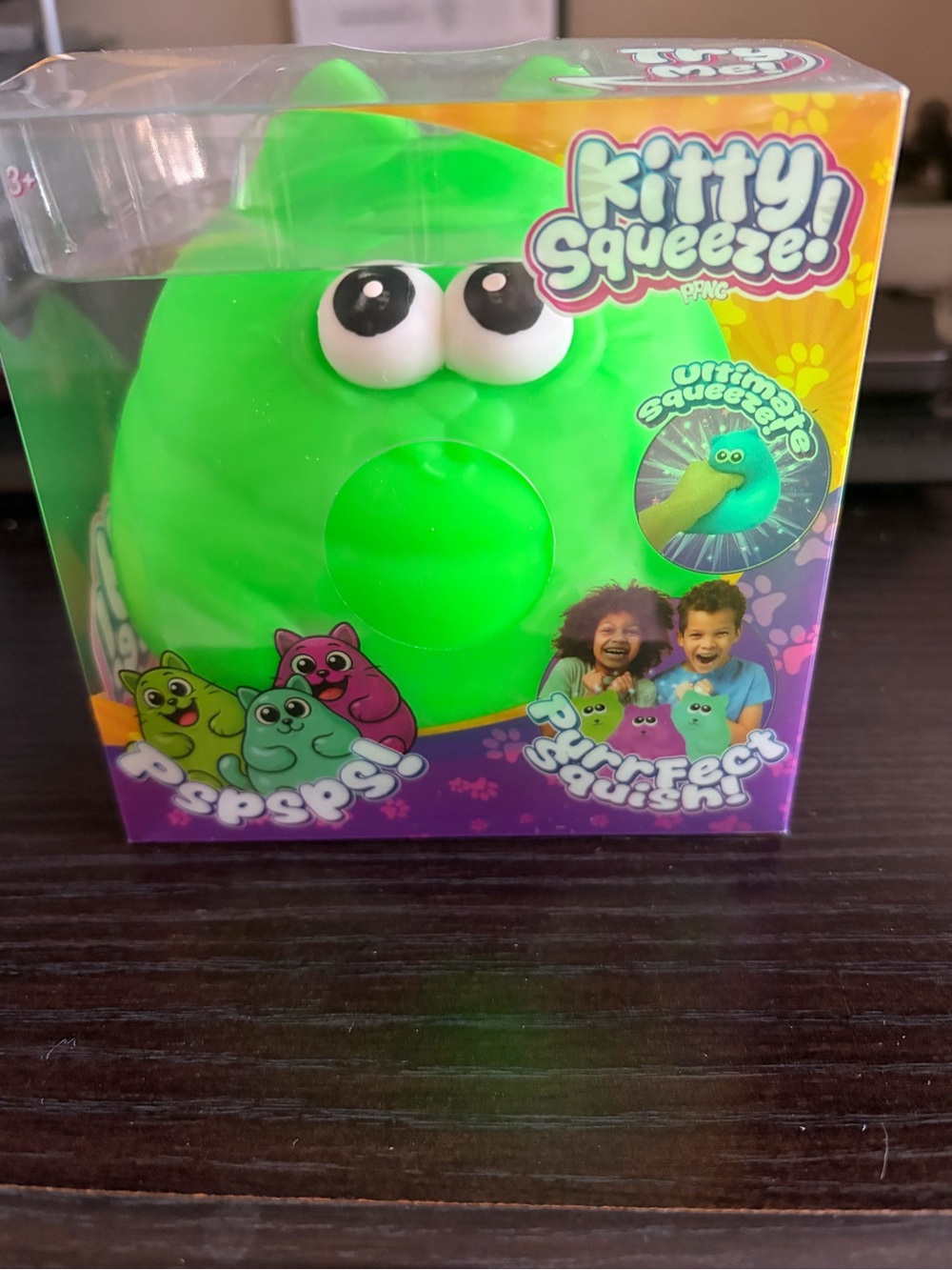 Kitty Squeeze! Green Squishy Kids Toy by (brand)